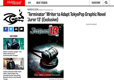 'Terminator' Writer to Adapt TokyoPop Graphic Novel 'Juror 13' (Exclusive)